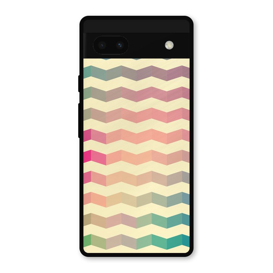 Seamless ZigZag Design Metal Back Case for Google Pixel 6a
