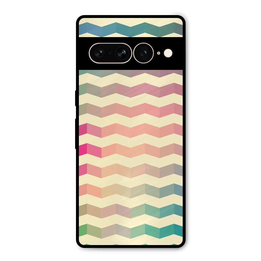 Seamless ZigZag Design Metal Back Case for Google Pixel 7 Pro