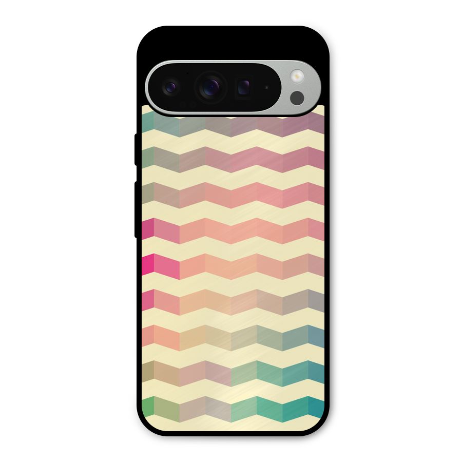 Seamless ZigZag Design Metal Back Case for Google Pixel 9 Pro XL