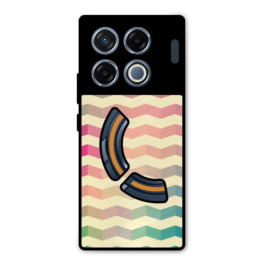 Seamless ZigZag Design Metal Back Case for Infinix GT 20 Pro