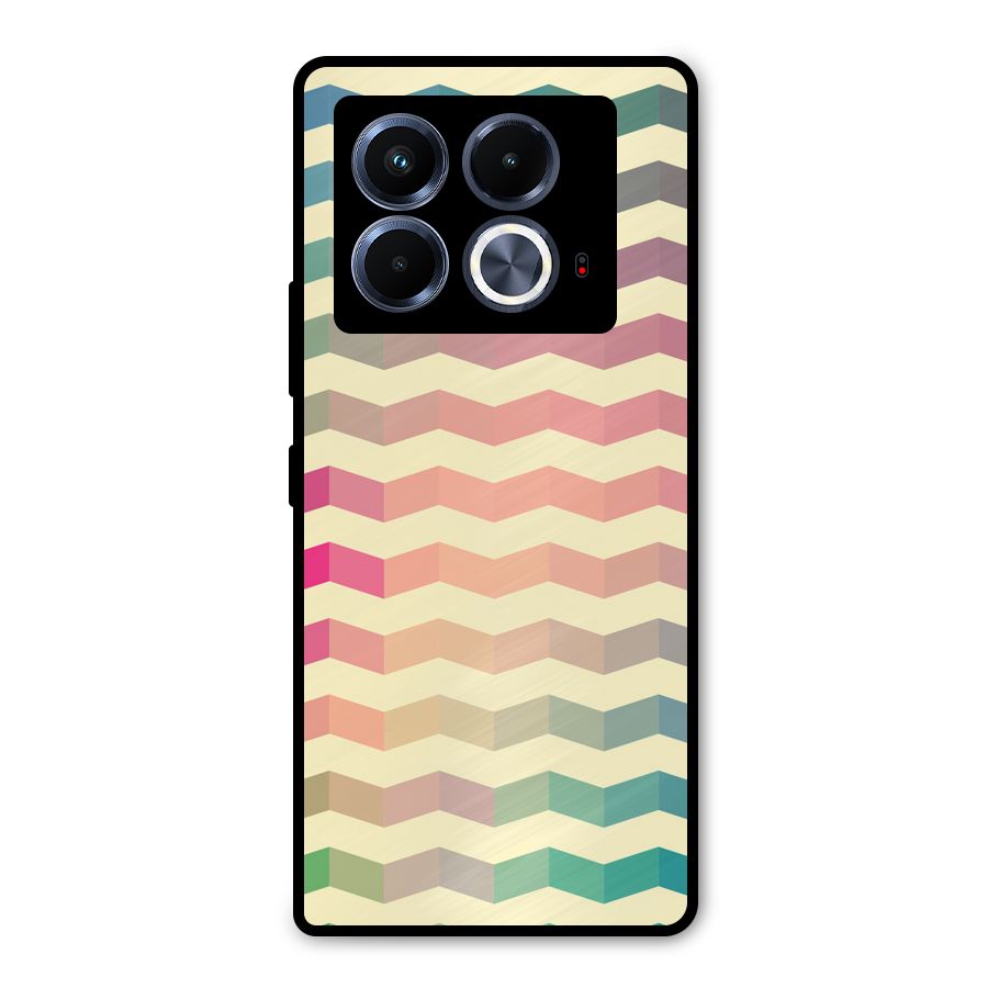 Seamless ZigZag Design Metal Back Case for Infinix Note 40 5G