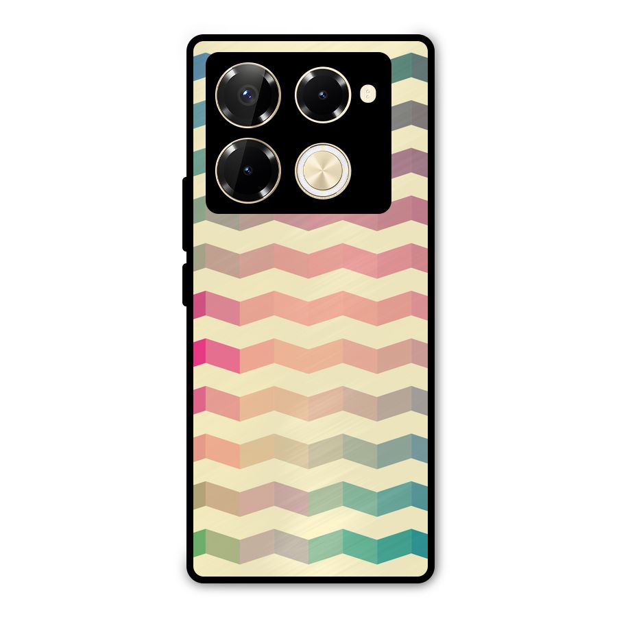 Seamless ZigZag Design Metal Back Case for Infinix Note 40 Pro