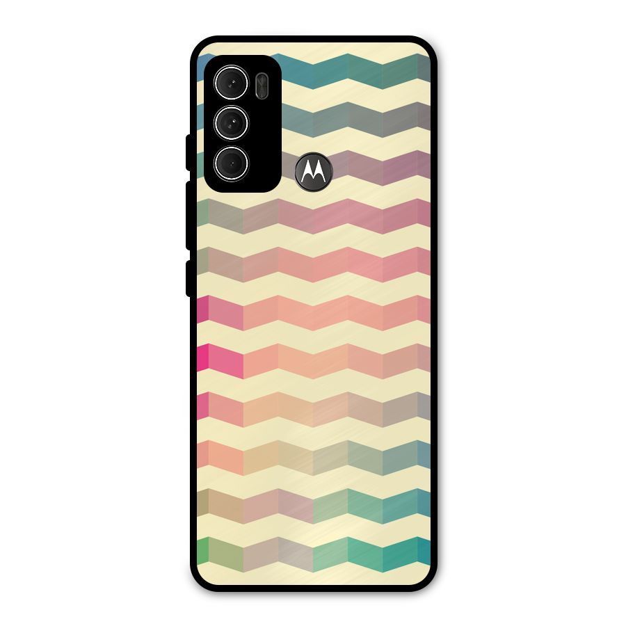 Seamless ZigZag Design Metal Back Case for Moto G60