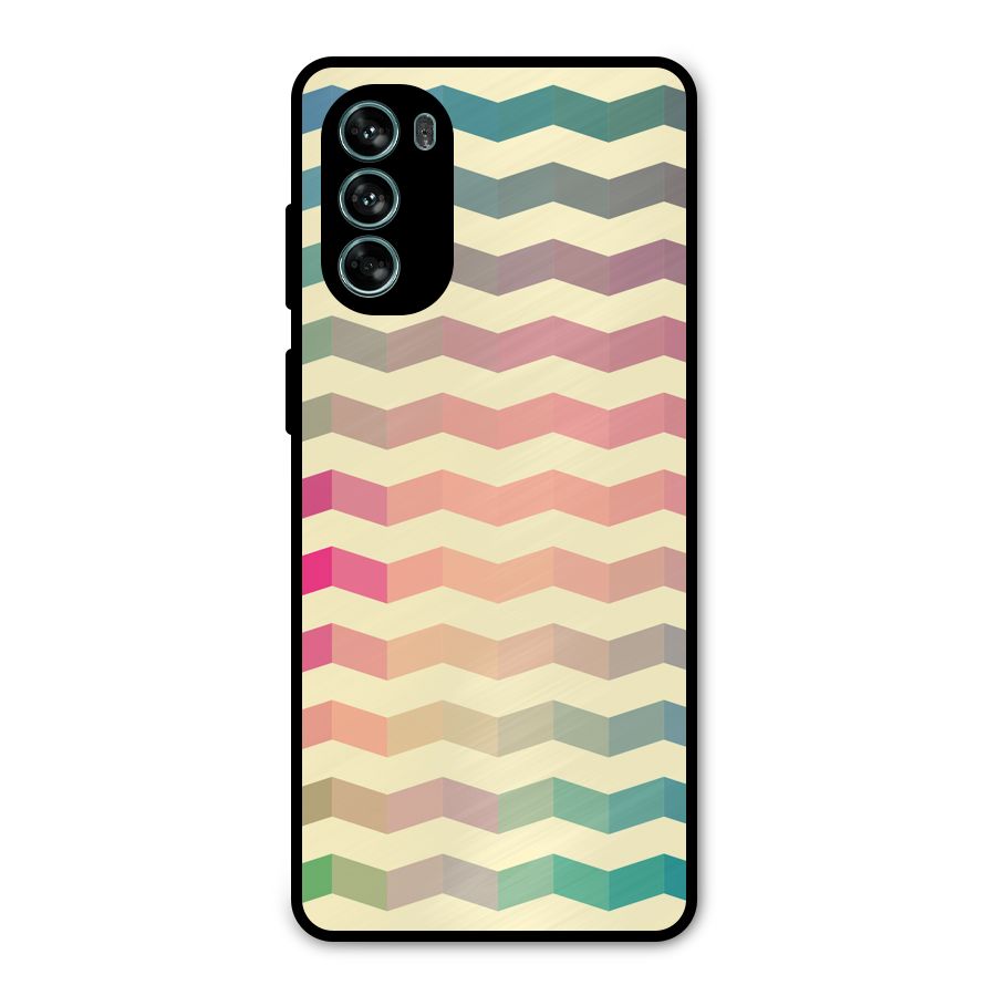 Seamless ZigZag Design Metal Back Case for Moto G62