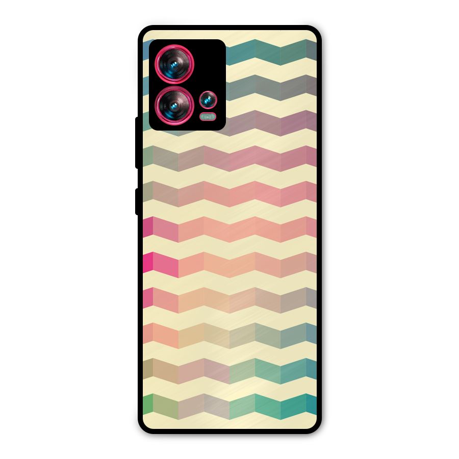 Seamless ZigZag Design Metal Back Case for Motorola Edge 30 Fusion