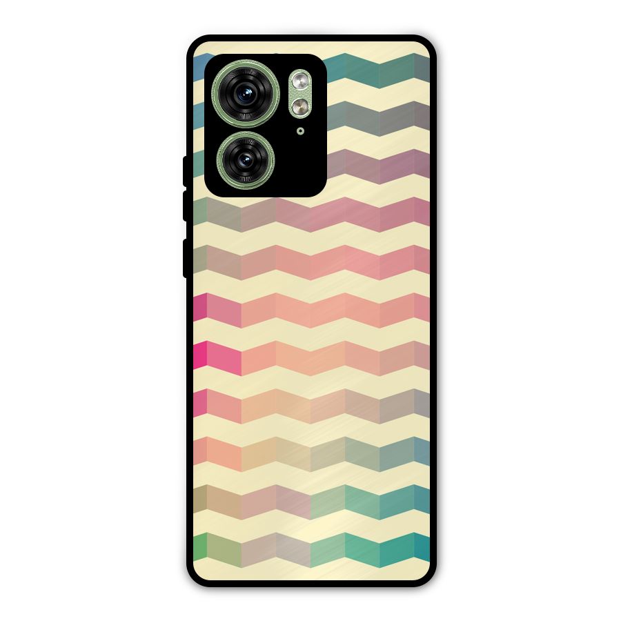 Seamless ZigZag Design Metal Back Case for Motorola Edge 40 5G