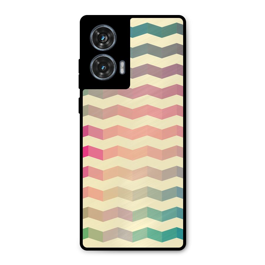 Seamless ZigZag Design Metal Back Case for Motorola Edge 50 Fusion