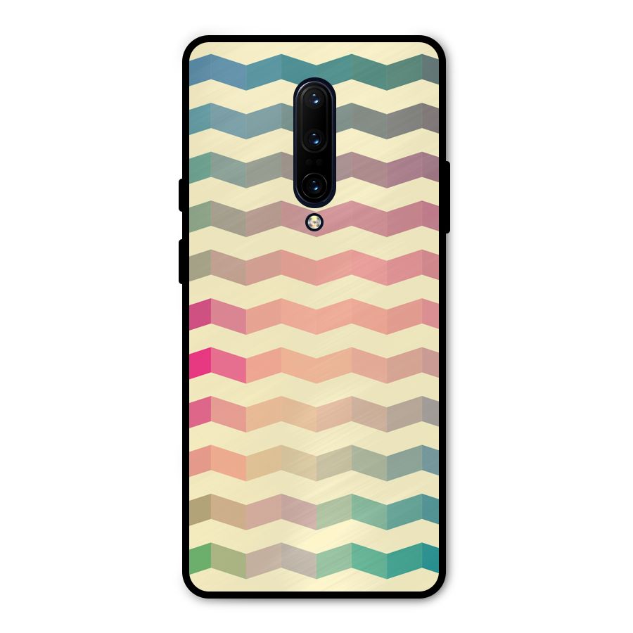 Seamless ZigZag Design Metal Back Case for OnePlus 7 Pro