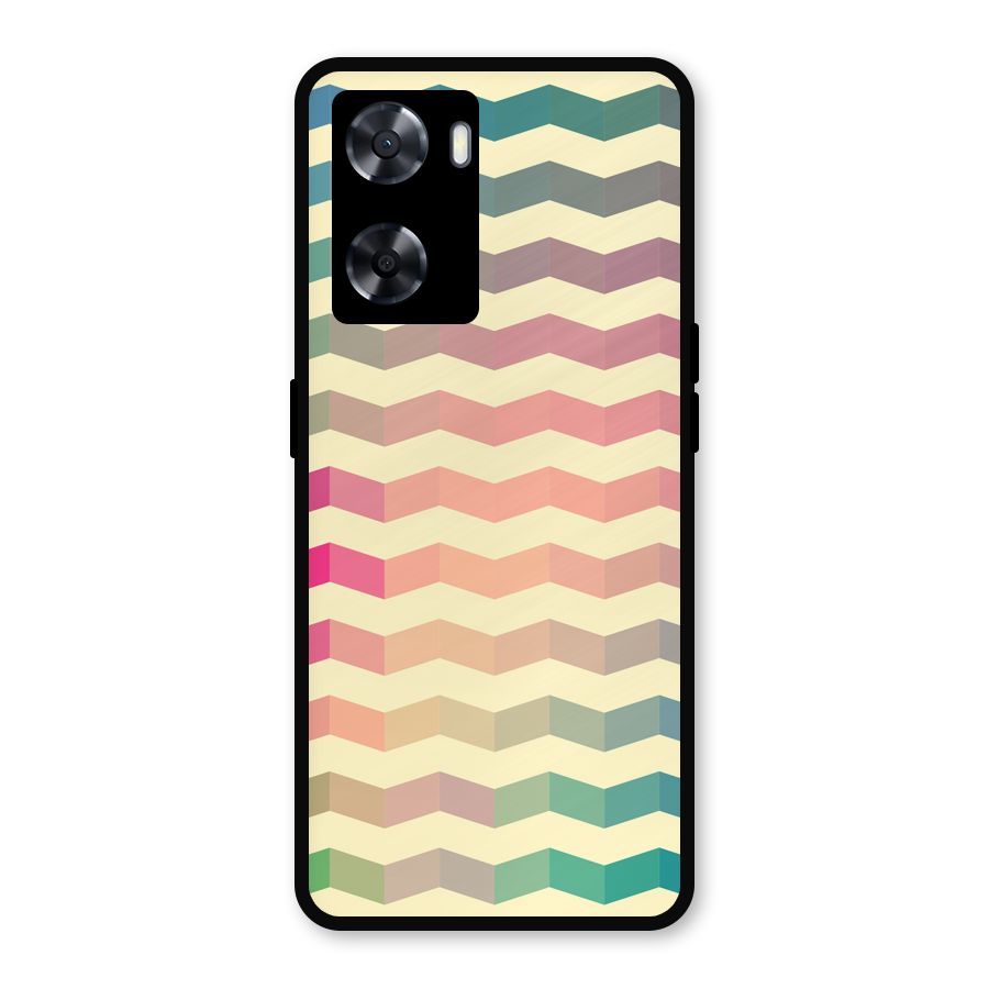 Seamless ZigZag Design Metal Back Case for Oppo A57 2022