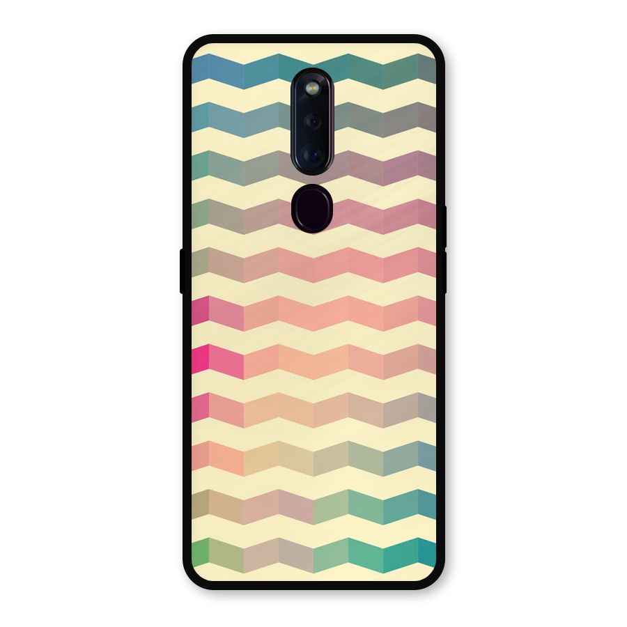 Seamless ZigZag Design Metal Back Case for Oppo F11 Pro