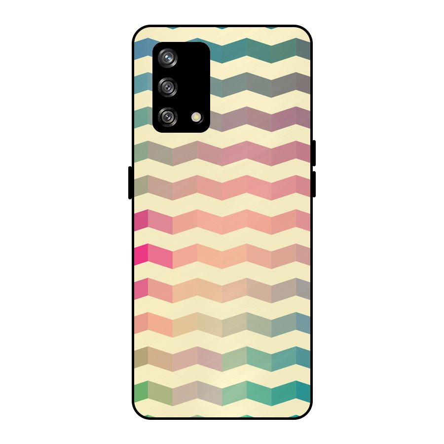 Seamless ZigZag Design Metal Back Case for Oppo F19