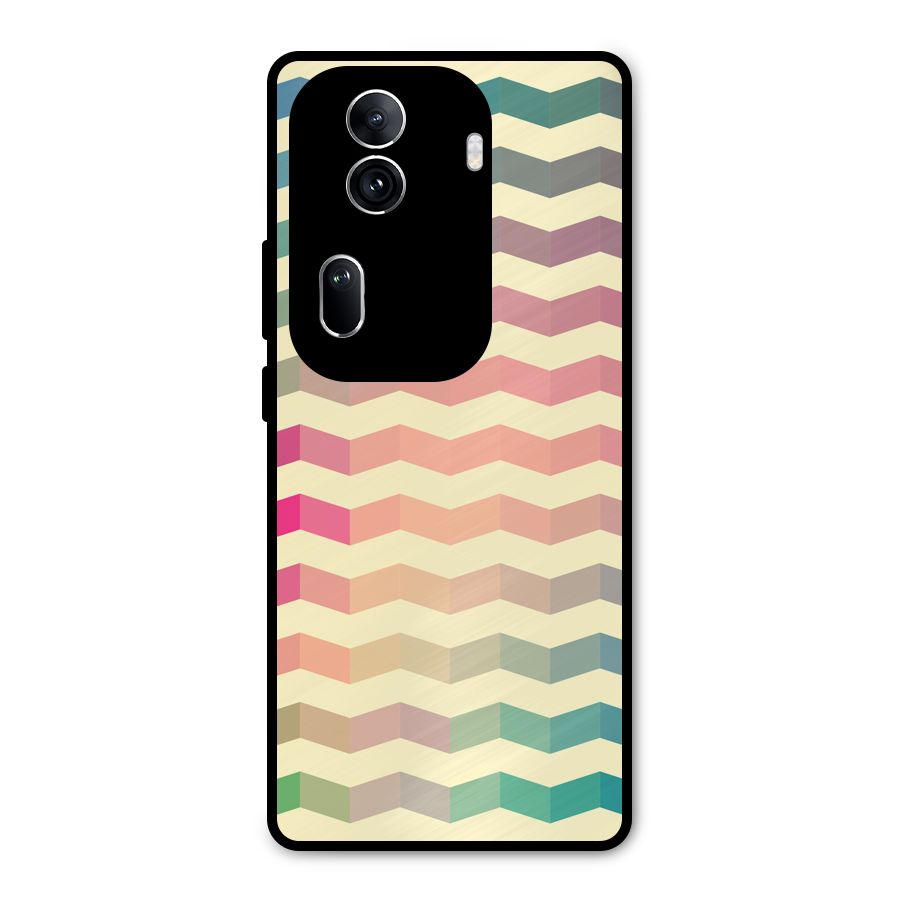 Seamless ZigZag Design Metal Back Case for Oppo Reno11 Pro 5G