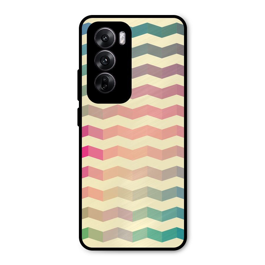 Seamless ZigZag Design Metal Back Case for Oppo Reno12