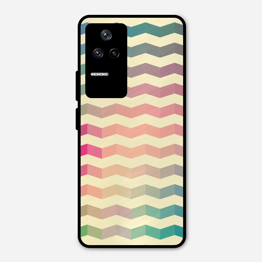 Seamless ZigZag Design Metal Back Case for Poco F4 5G
