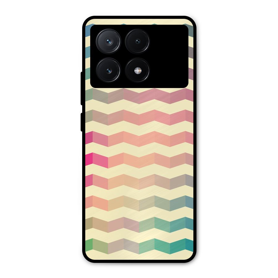 Seamless ZigZag Design Metal Back Case for Poco X6 Pro