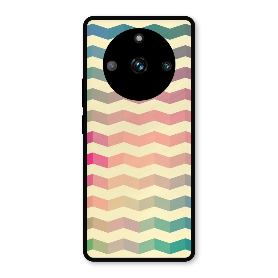 Seamless ZigZag Design Metal Back Case for Realme 11 Pro Plus