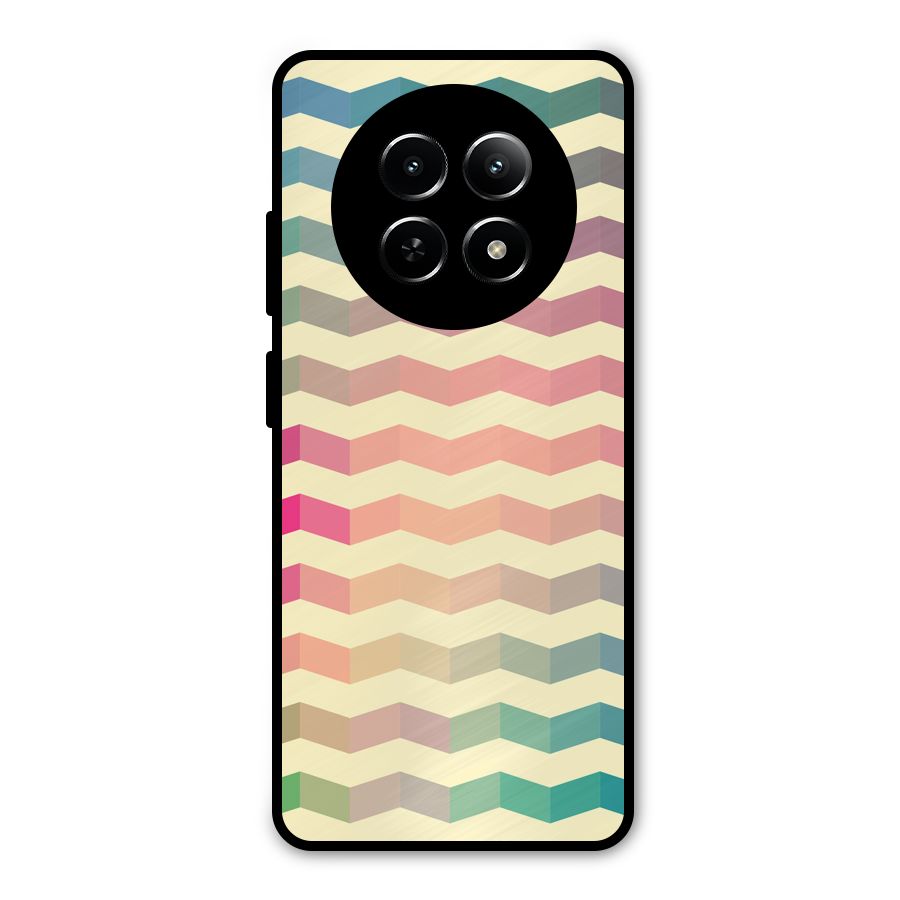 Seamless ZigZag Design Metal Back Case for Realme 12 5G
