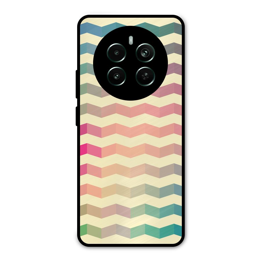 Seamless ZigZag Design Metal Back Case for Realme 12 Pro Plus
