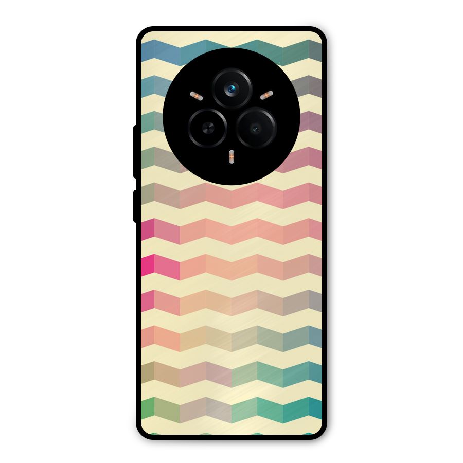 Seamless ZigZag Design Metal Back Case for Realme 14 Pro