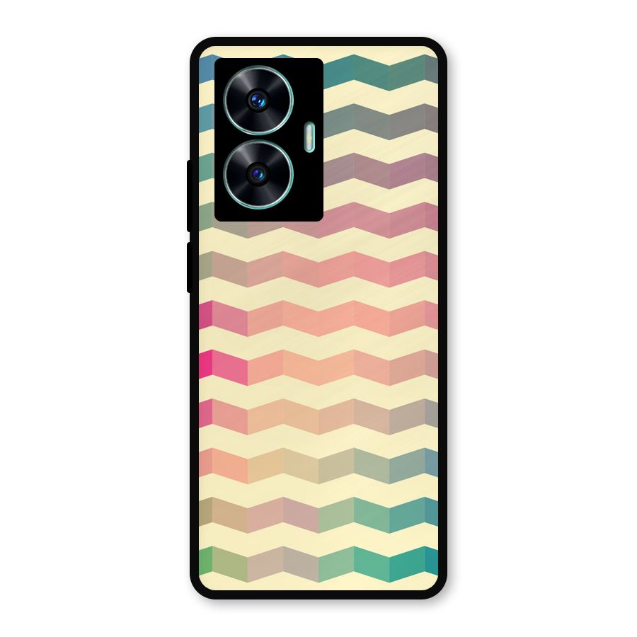 Seamless ZigZag Design Metal Back Case for Realme Narzo N55