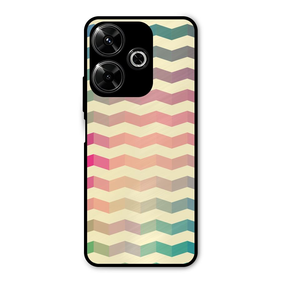Seamless ZigZag Design Metal Back Case for Redmi 13 5G