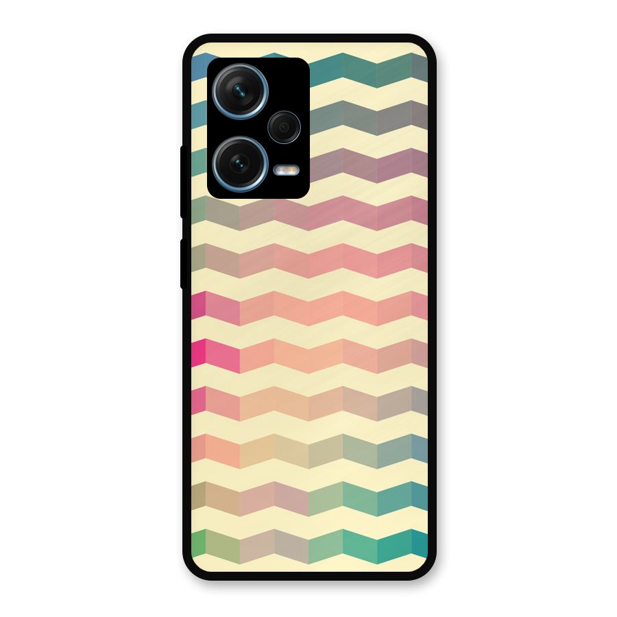 Seamless ZigZag Design Metal Back Case for Redmi Note 12 Pro Plus 5G
