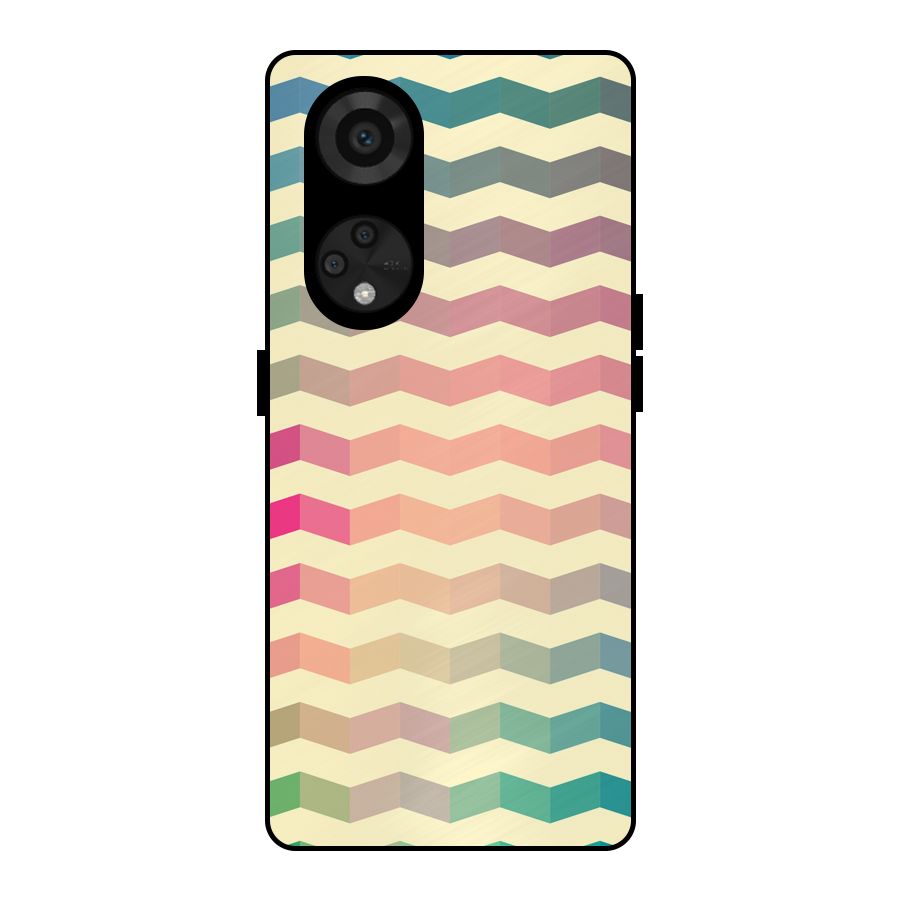 Seamless ZigZag Design Metal Back Case for Reno8 T 5G