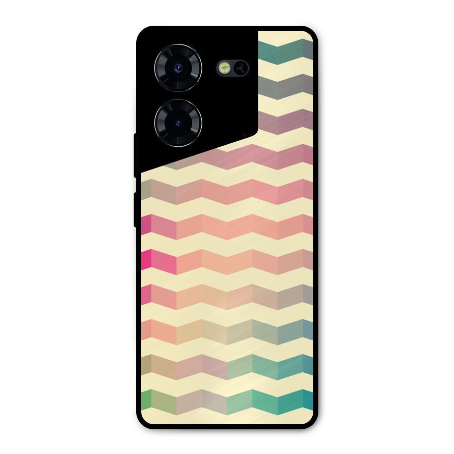 Seamless ZigZag Design Metal Back Case for Tecno Pova 5 Pro 5G