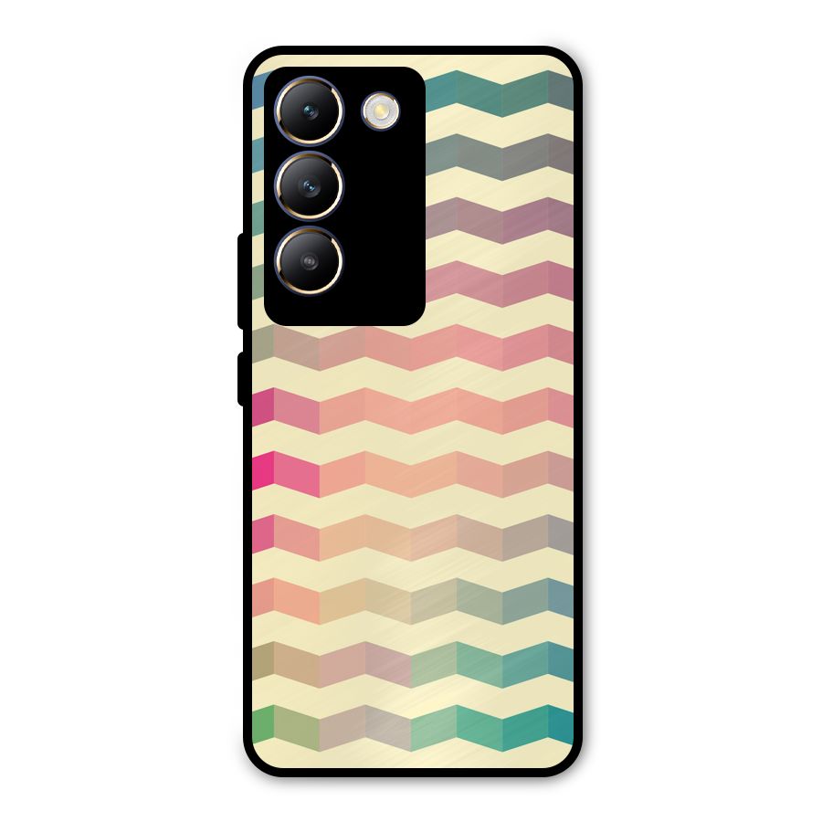 Seamless ZigZag Design Metal Back Case for Vivo T3 5G
