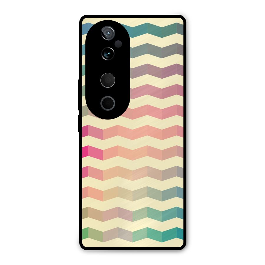 Seamless ZigZag Design Metal Back Case for Vivo T3 Ultra