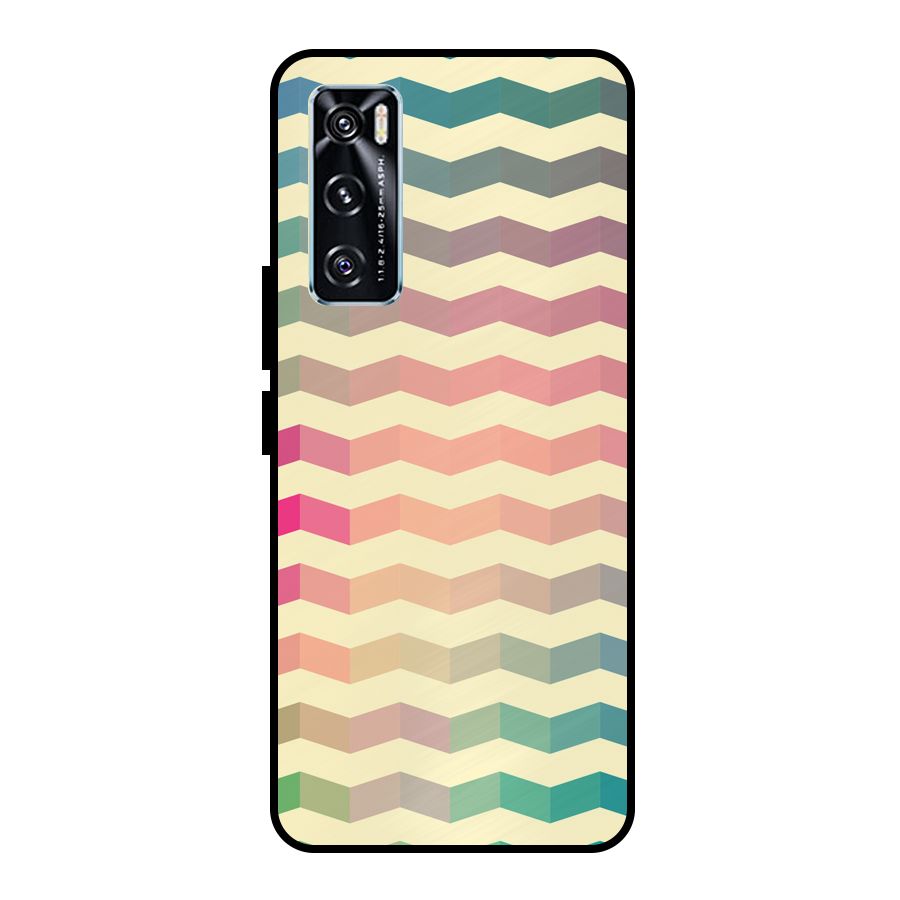Seamless ZigZag Design Metal Back Case for Vivo V20 SE