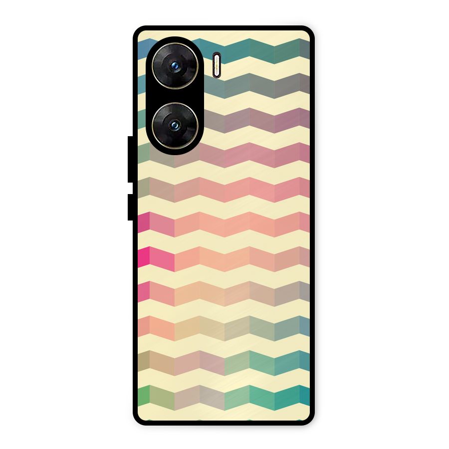 Seamless ZigZag Design Metal Back Case for Vivo V29e