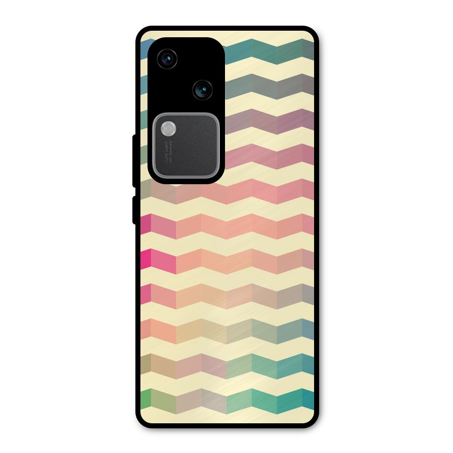 Seamless ZigZag Design Metal Back Case for Vivo V30