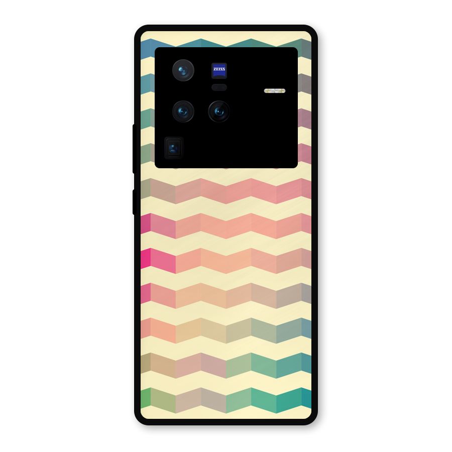 Seamless ZigZag Design Metal Back Case for Vivo X80 Pro