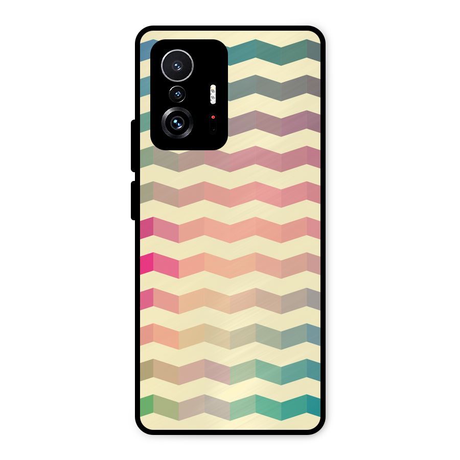 Seamless ZigZag Design Metal Back Case for Xiaomi 11T Pro