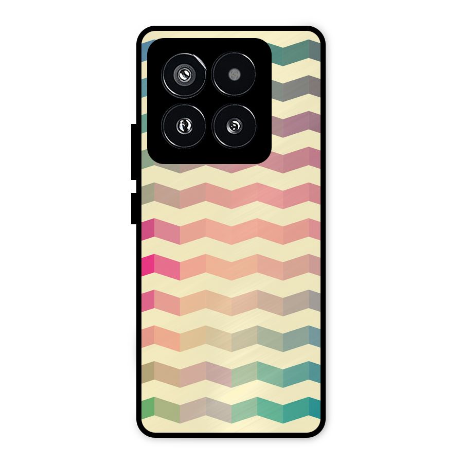 Seamless ZigZag Design Metal Back Case for Xiaomi 14 Pro