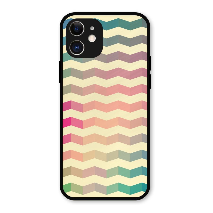 Seamless ZigZag Design Metal Back Case for iPhone 12
