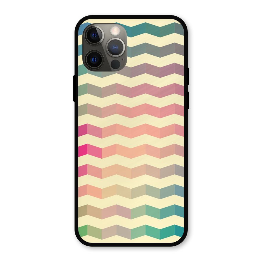 Seamless ZigZag Design Metal Back Case for iPhone 12 Pro