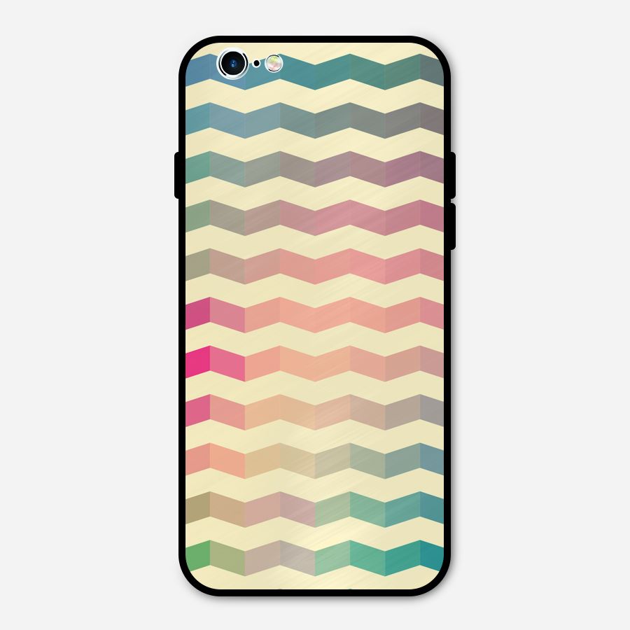Seamless ZigZag Design Metal Back Case for iPhone 6 6s