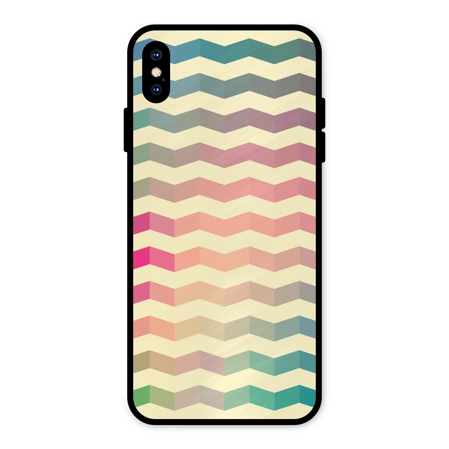 Seamless ZigZag Design Metal Back Case for iPhone XS Max