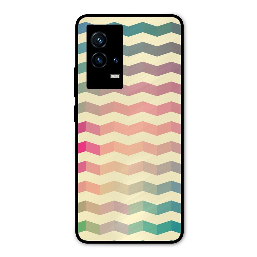 Seamless ZigZag Design Metal Back Case for iQOO 9 5G