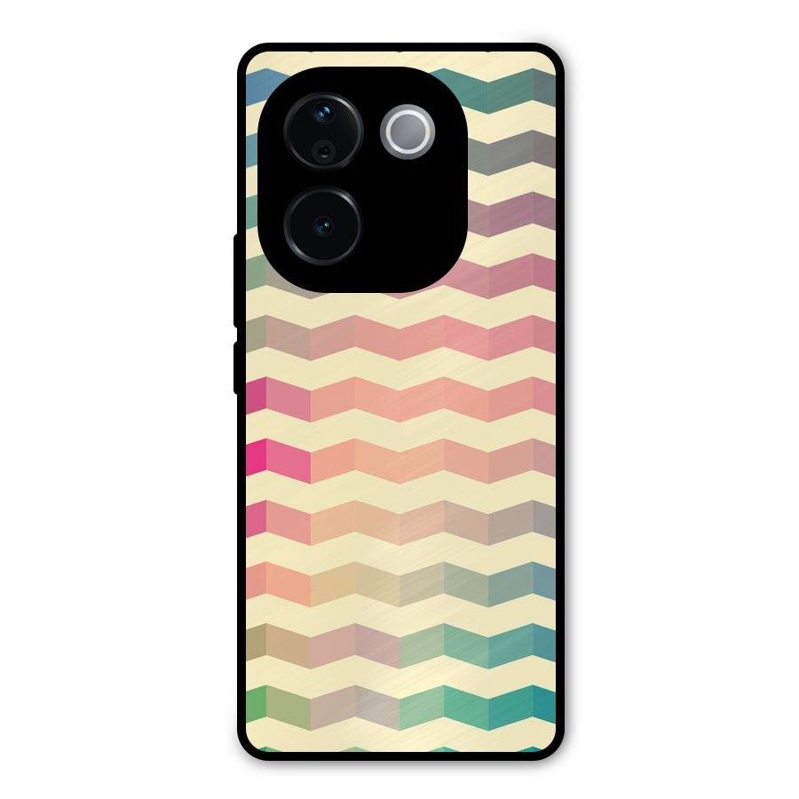 Seamless ZigZag Design Metal Back Case for iQOO Z9s Pro