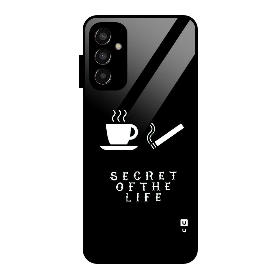 Secrate of Life Glass Back Case for Galaxy F13