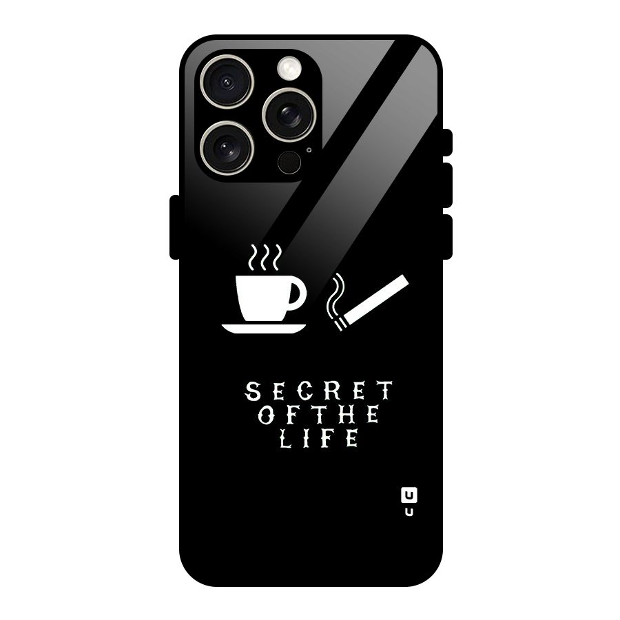 Secrate of Life Glass Back Case for iPhone 15 Pro Max