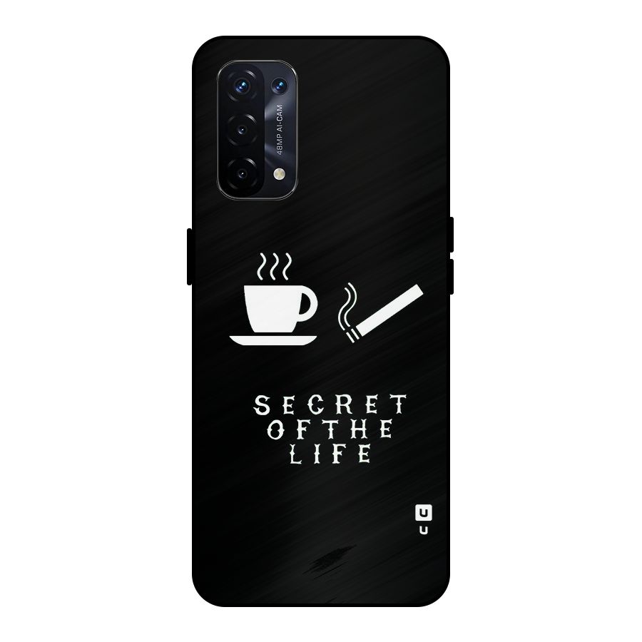 Secrate of Life Metal Back Case for Oppo A74 5G