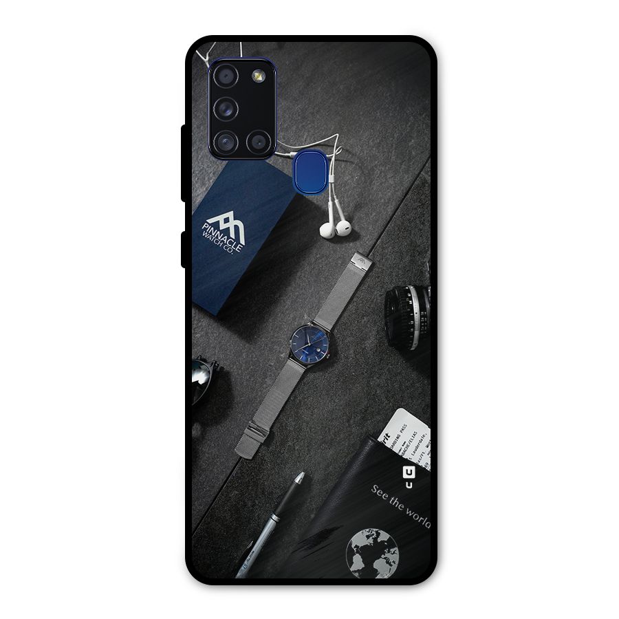 See The World Metal Back Case for Galaxy A21s