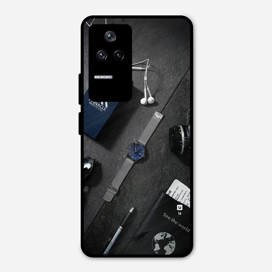 See The World Metal Back Case for Poco F4 5G