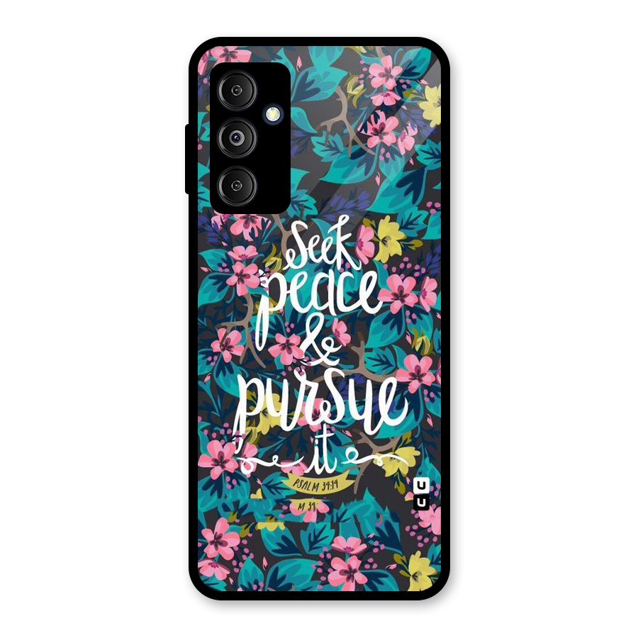 Seek Peace Glass Back Case for Galaxy M14 5G