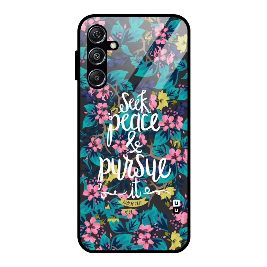 Seek Peace Glass Back Case for Galaxy M34 5G