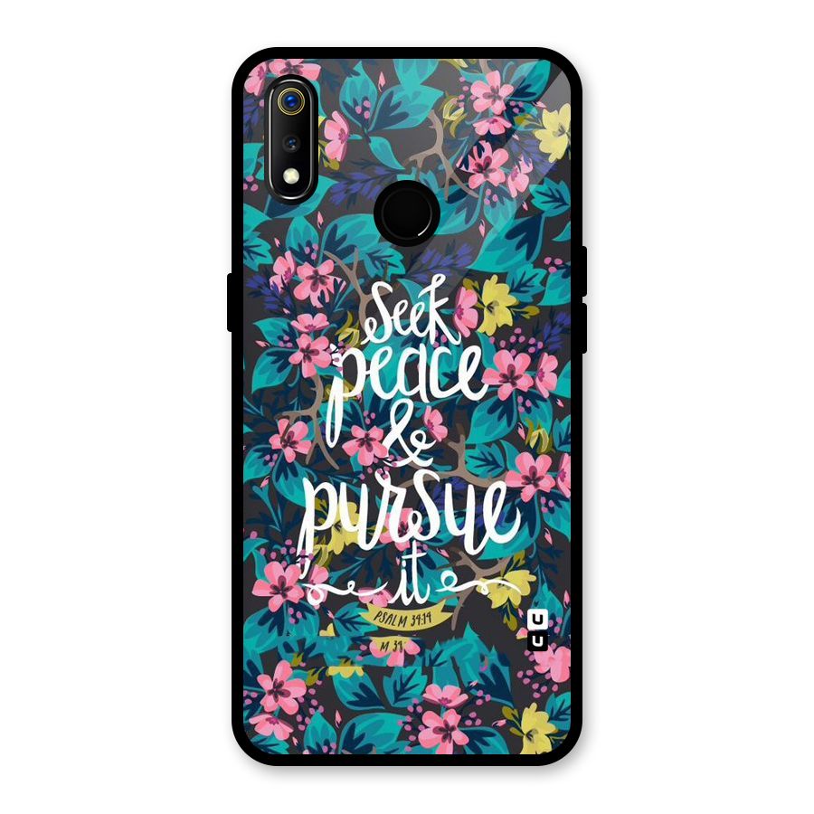 Seek Peace Glass Back Case for Realme 3i
